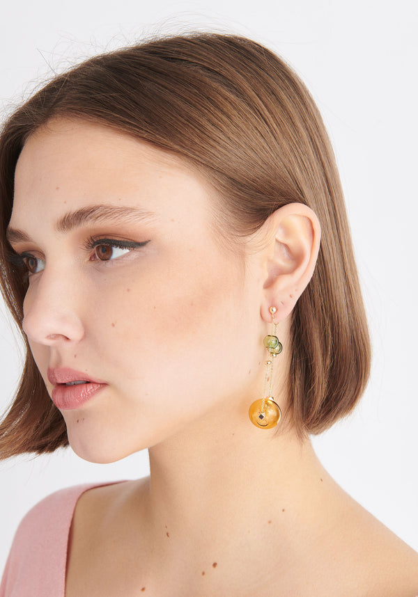 Paisie Double Chain Earrings